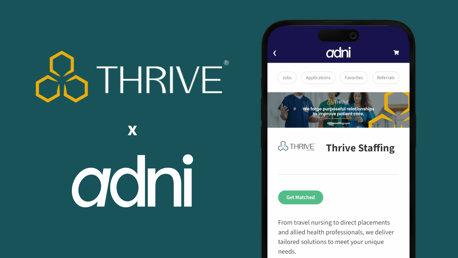 Thrive Staffing and Adni Partnership